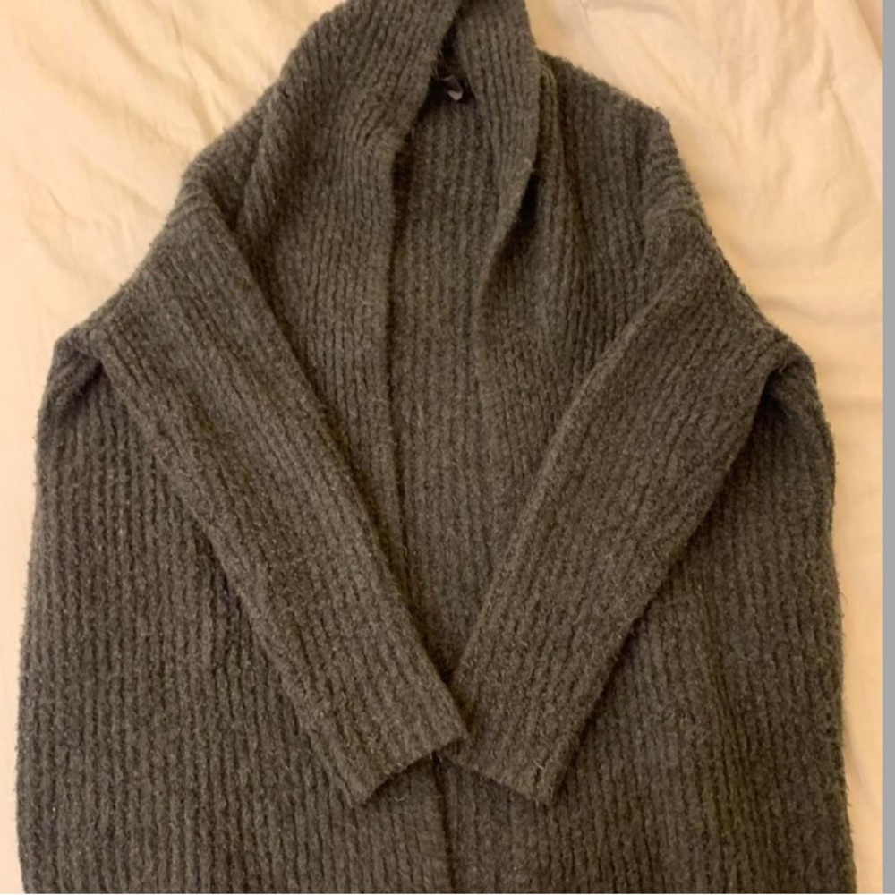 dark grey j.crew cardigan - super warm and cozy